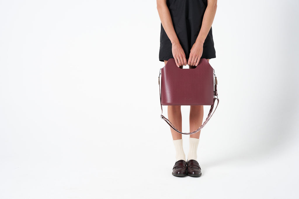 Original Bow Tote – Burgundy Designer EVA Tote Bag