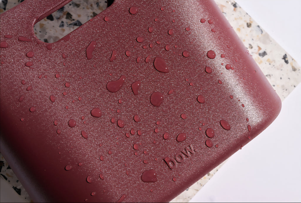 Bow Sculptural Tote – Burgundy